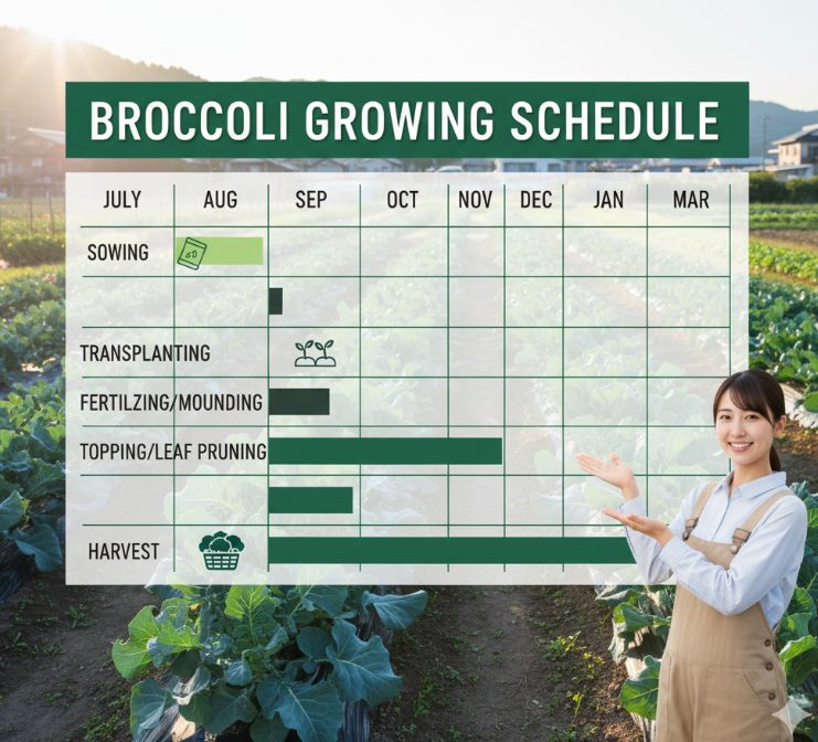 ブロッコリー栽培の年間スケジュール