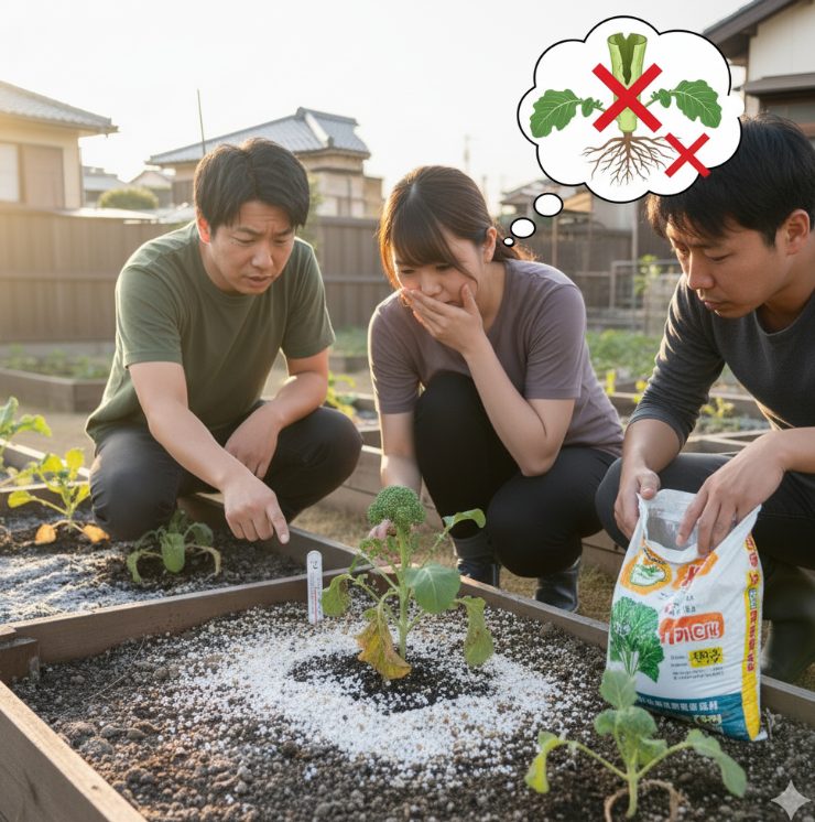 肥料過多も生育不良の要因