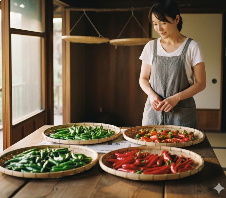 青唐辛子の収穫後の追熟について