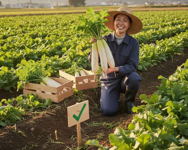 最適な大根の種まき時期で収穫を
