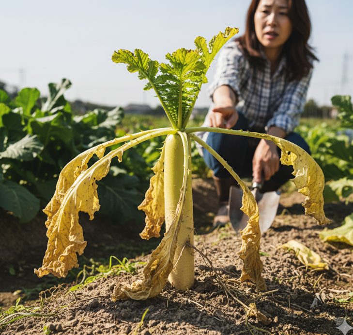 大根の肥料不足のサインは見逃さないで