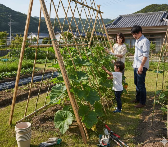 カボチャ空中栽培の基本と準備