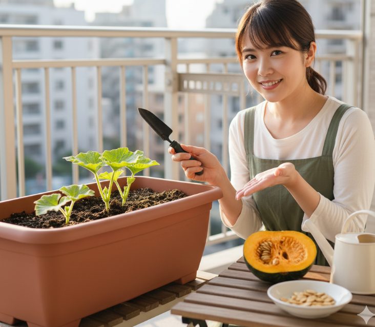 食べた種から育てるかぼちゃ!プランター栽培の始め方