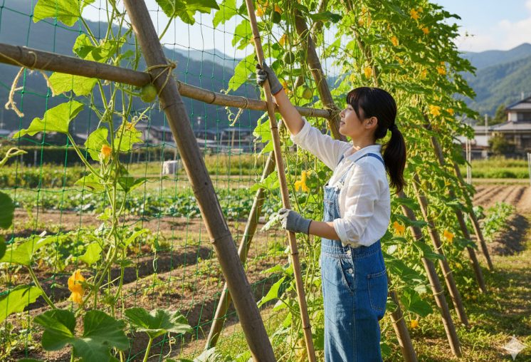 カボチャ空中栽培の具体的な育て方