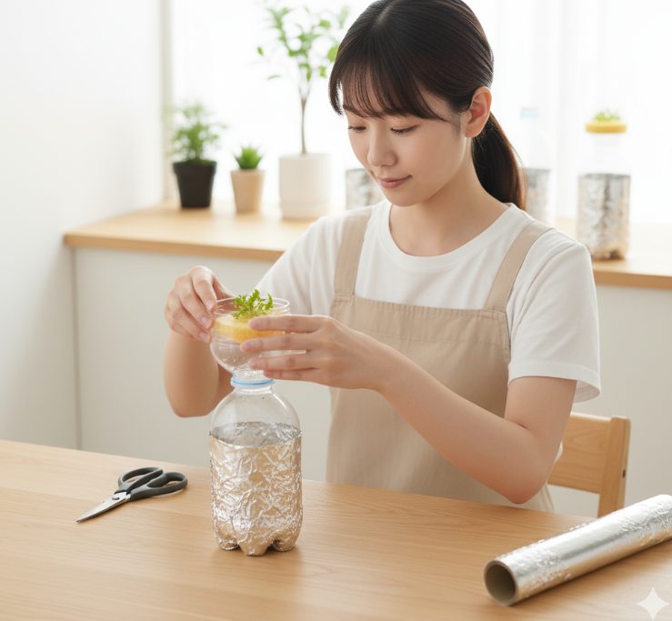 ペットボトルを使った簡単な栽培容器