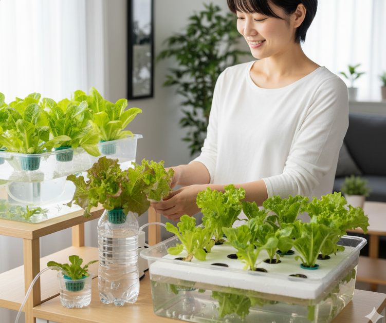 プランターを使わない水耕栽培という選択肢