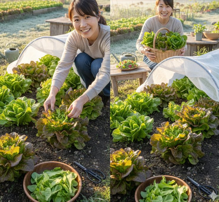 サニーレタスの栽培|直播き後の管理と収穫