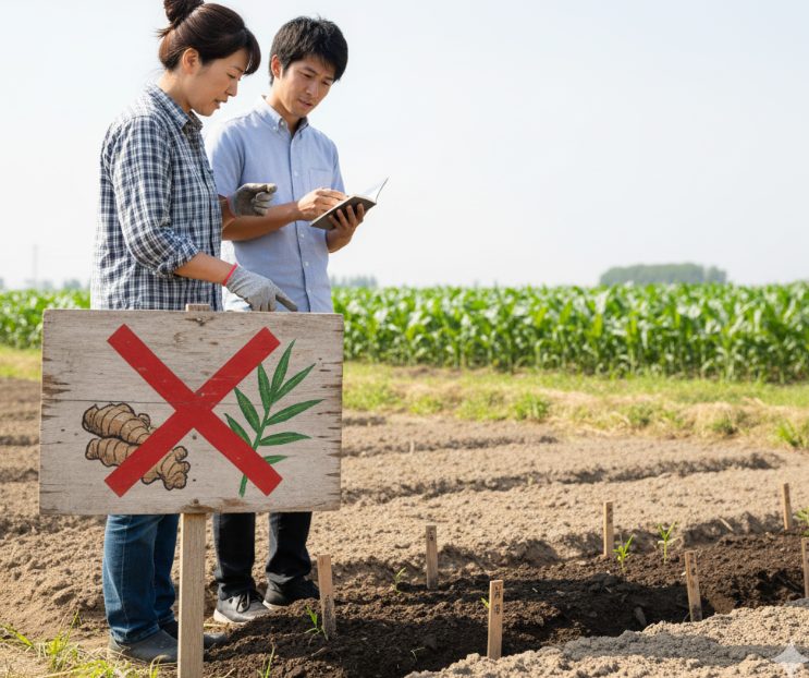 生姜栽培で植えてはいけない場所とは