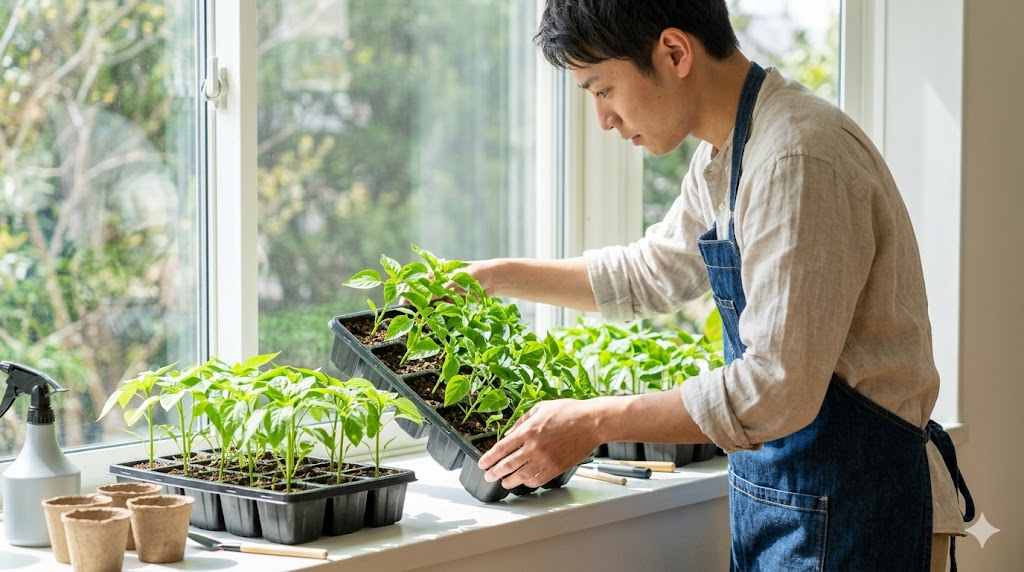 芽が出た後の徒長を防ぐ日当たりの管理