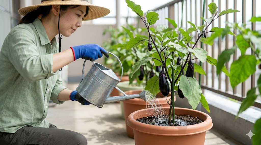 ナスの水やりの頻度不足が招くトラブル